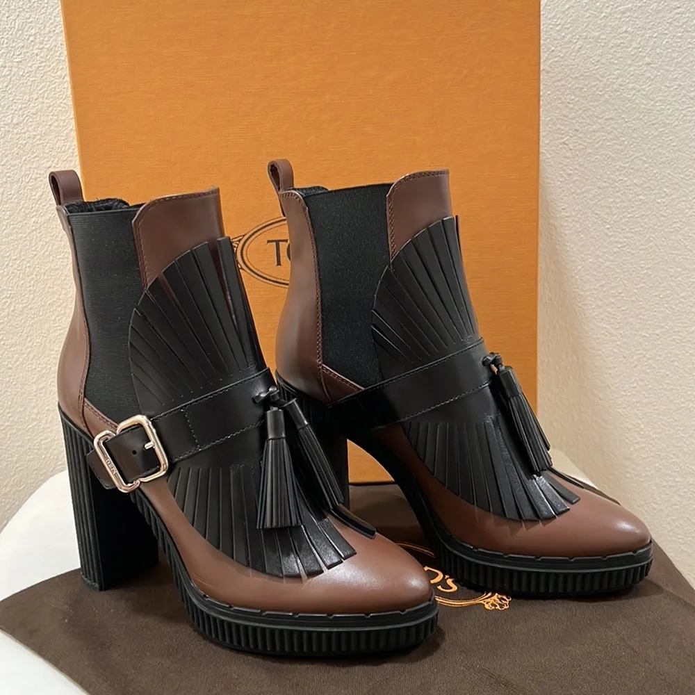 Tod's Gomma T115 64A Tron Ghetta Bootie - Picture 4 of 16